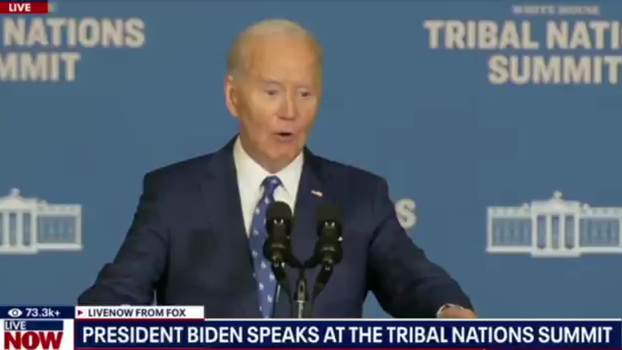 Biden Starts Whispering at Tribal Nations Summit and is Unsure Which Way to Exit Stage