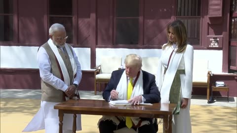 PM Modi & President Trump visit Sabarmati Ashram