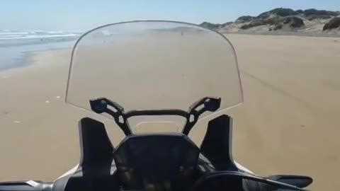 relaxing bike ride on the beach