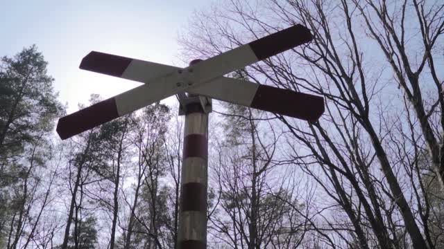 Train traffic sign | Train diagonal cross