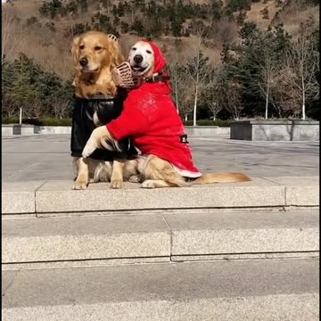 كلبة تغار على زوجها الكلب🥰🤭A dog and his beautiful wife, see what I have done