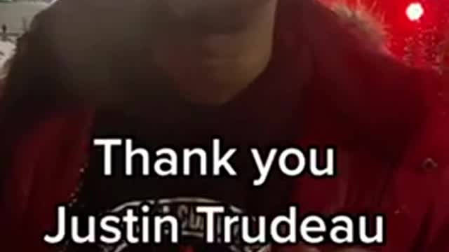 Ottawa protestor thanks Justin Trudeau