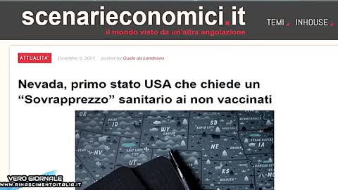 NEVADA, PAGAMENTO SUPPLEMENTARE PER CHI NON SI VACCINA - VERO GIORNALE 06.12.2021