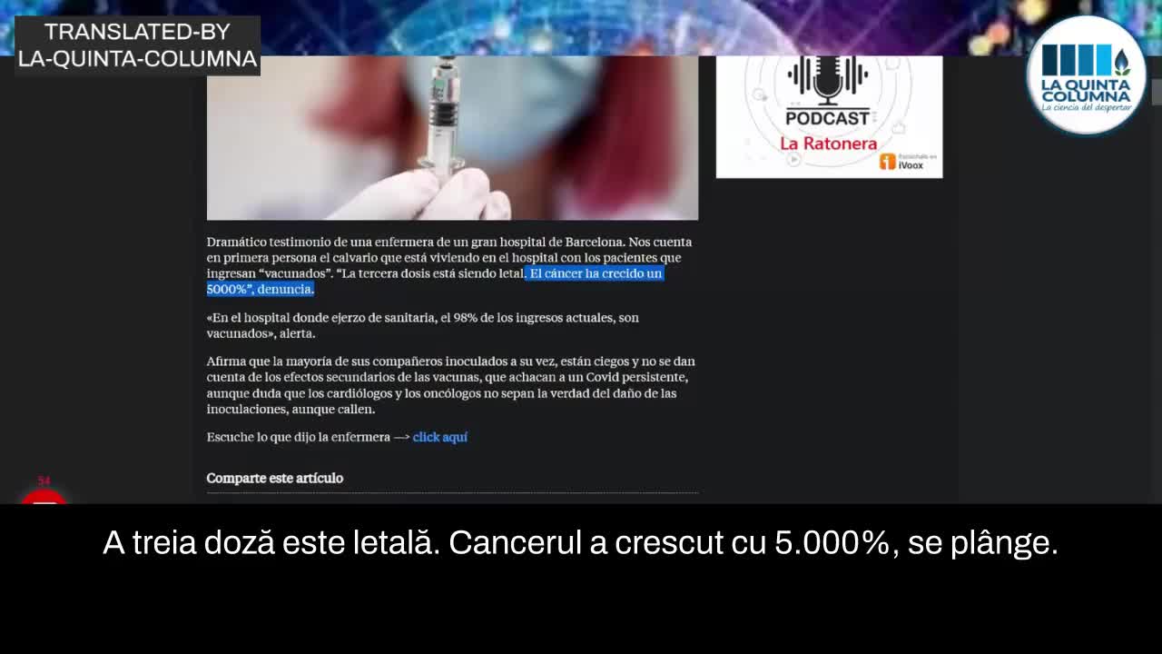 Cresc un 5000% decesele de cancer după,, vaccinarea"de covid