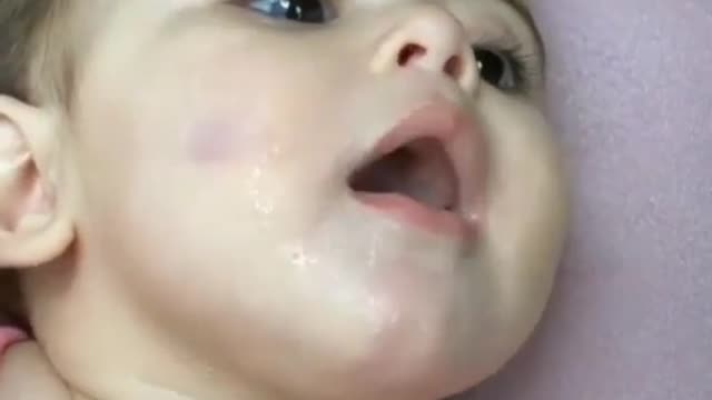 Cute baby start talking 😍