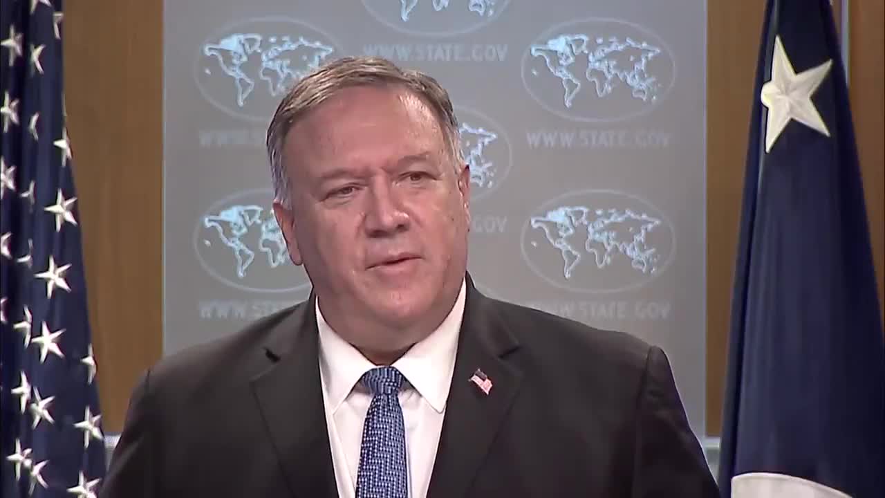 Looks all serious - Then bam - Respect for Secretary Pompeo