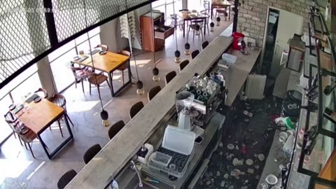 Taiwan eartquake cctv clips