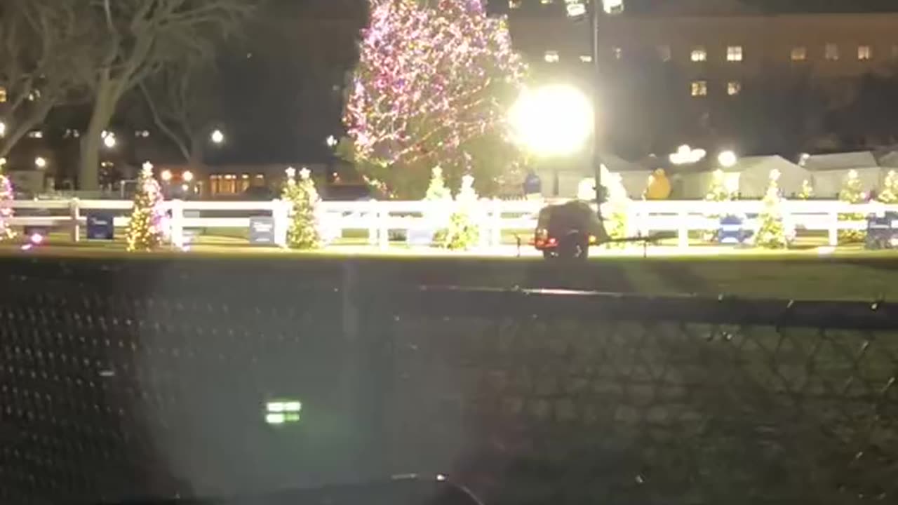 Biden Admin Tries Its Hardest To Keep The White House Christmas Tree From Falling Over