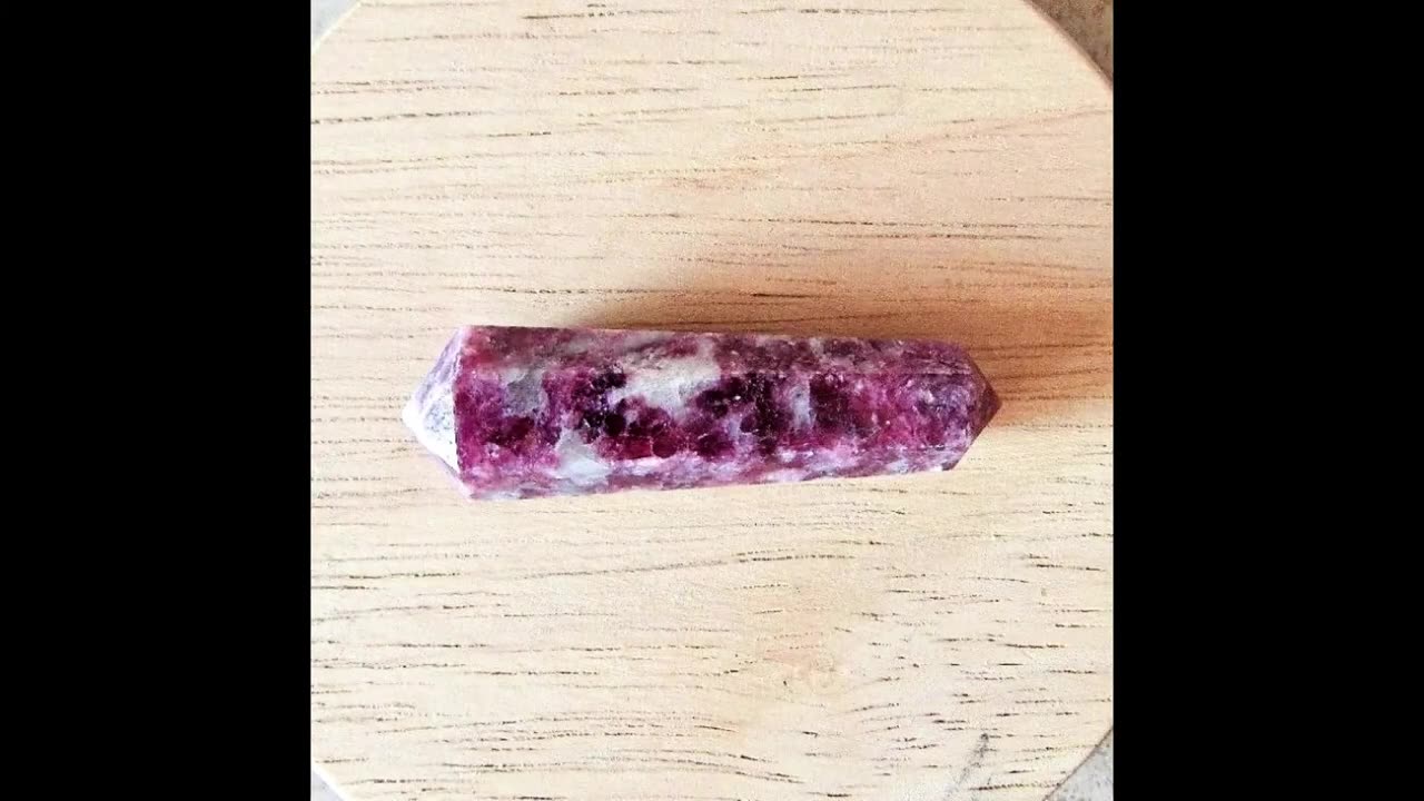 Lepidolite Obelisk Crystal Gem Double Terminated Healing Wand