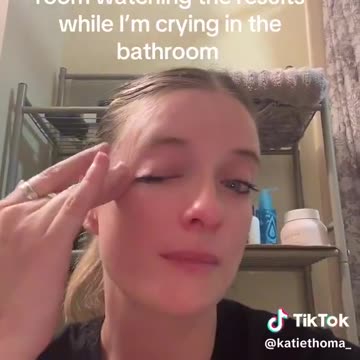 Liberal Woman crying in the Bathroom (Meltdown)