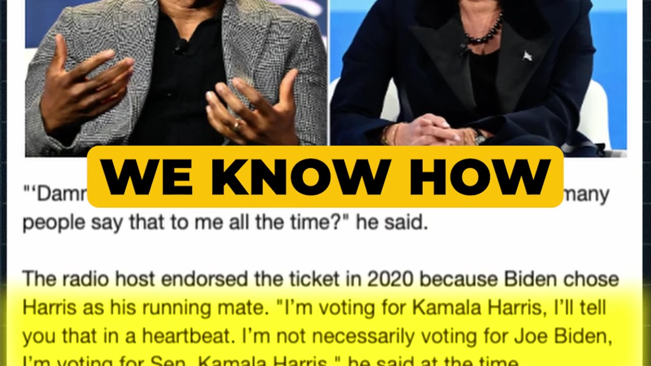 Another Biden Defector #Charlamagne #Kamala #Biden