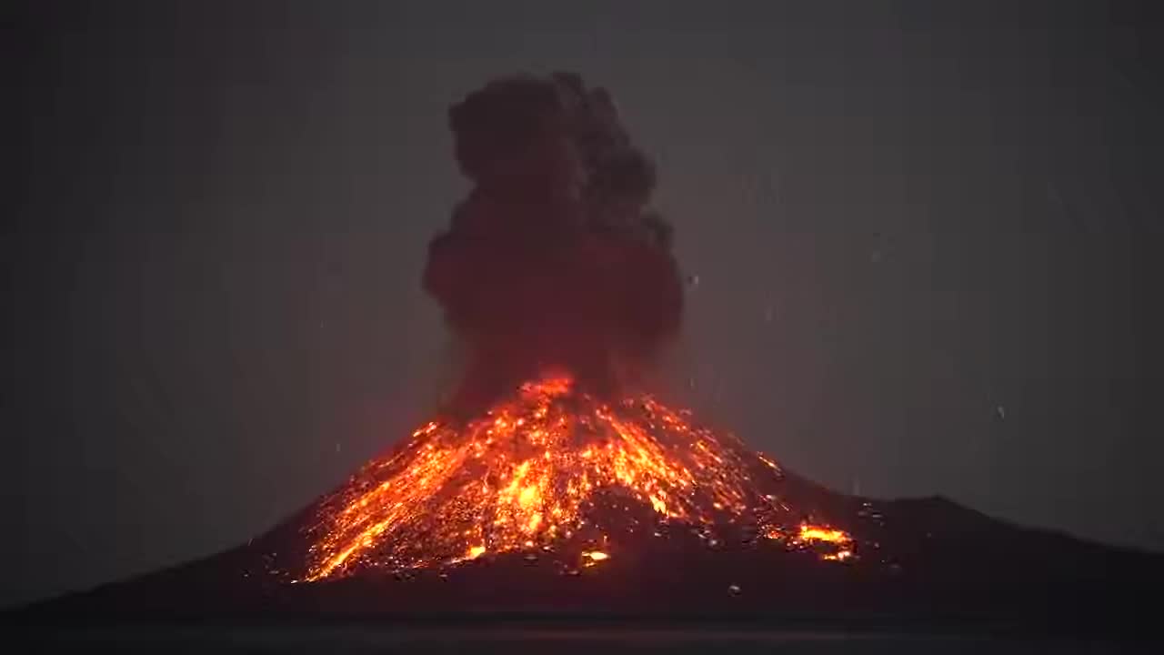 spectacular volcanic eruption