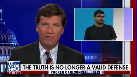 Fox News host Tucker Carlson reacts to being suspended by Twitter