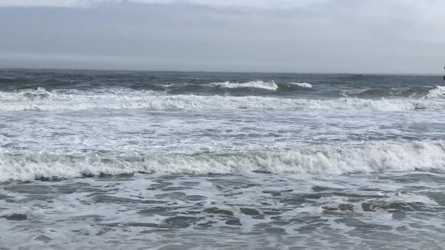 Waves photographed in the sea of Korea