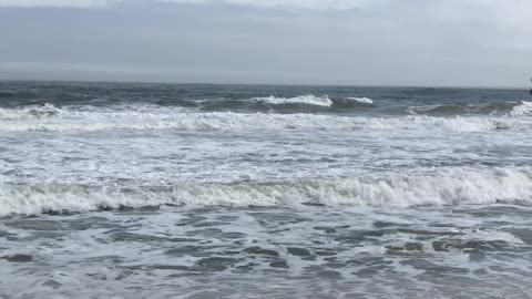 Waves photographed in the sea of Korea