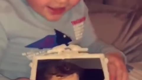 baby sees his dead father