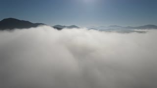 Flying over clouds