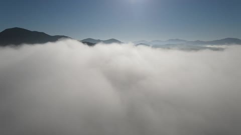 Flying over clouds