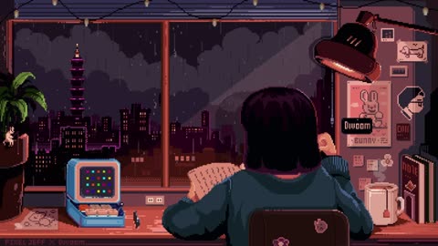 4 Hours Study Music - Cozy lofi music and rain in background