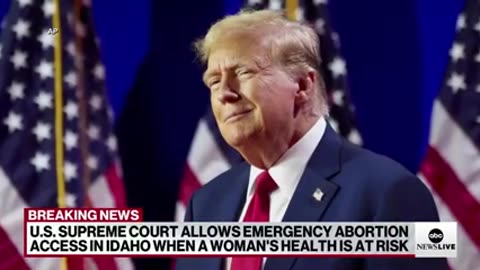 🔴LIVE: Supreme Court allows emergency abortion access in Idaho for now ABC News Live