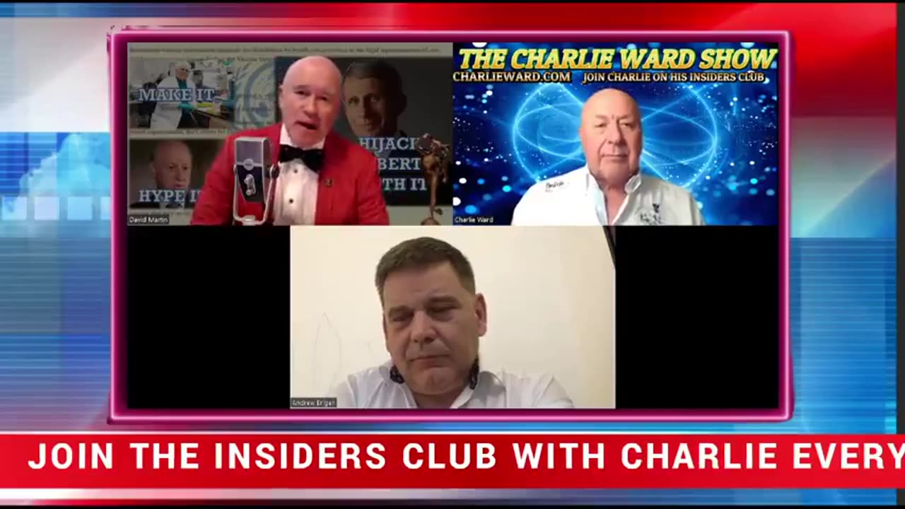 DR DAVID MARTIN, ANDREW BRIDGEN WITH CHARLIE WARD