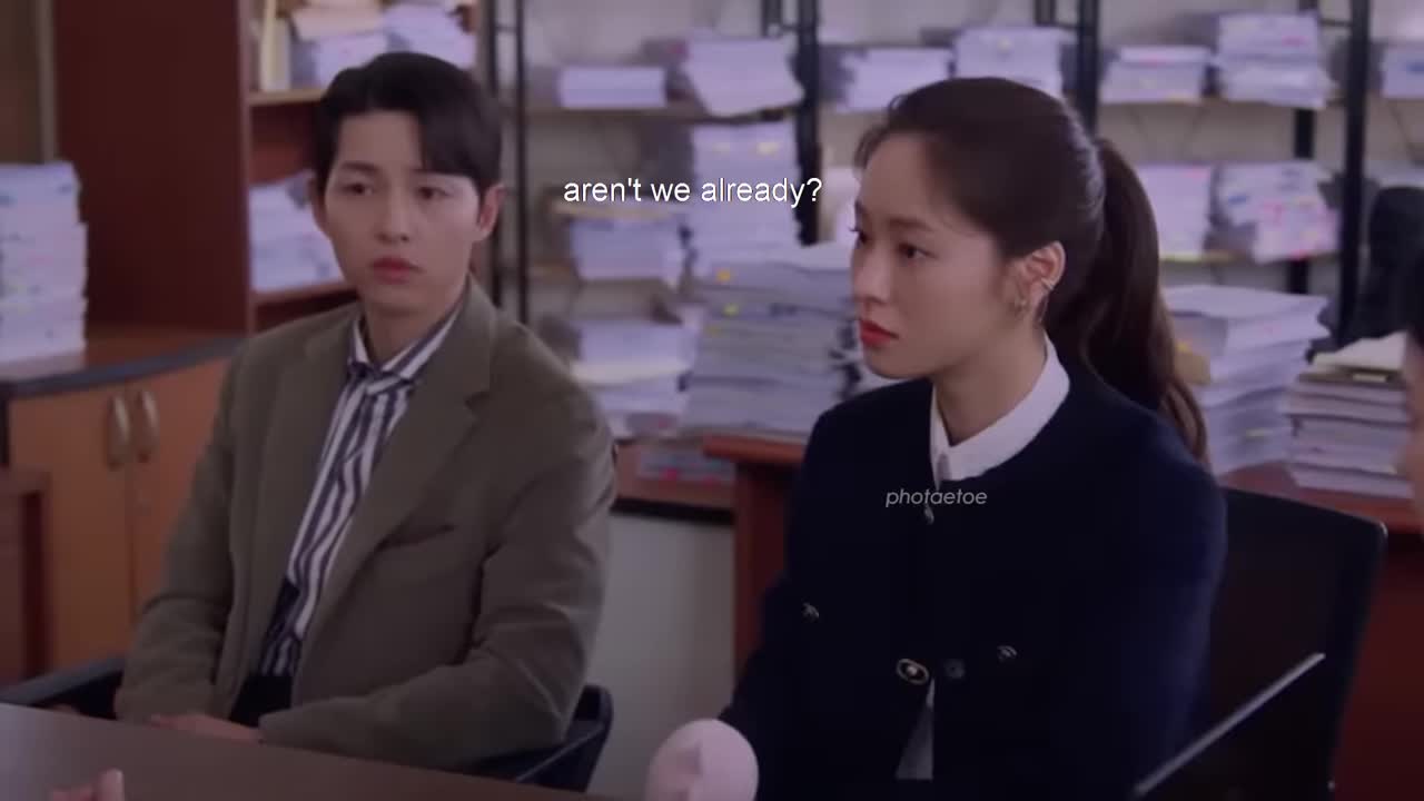 vincenzo and cha-young being an old married couple (humor)