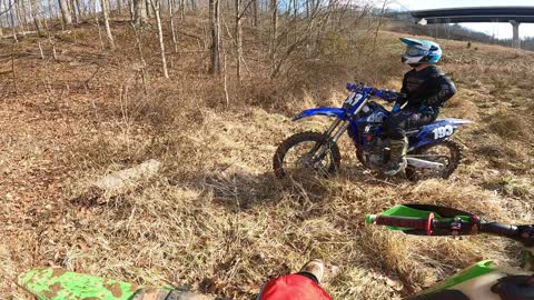 Scoping out new dirtbike trails!