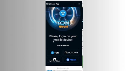 new mining mini app telegram TON BOOST EARN TON AND NOTECOIN FREE