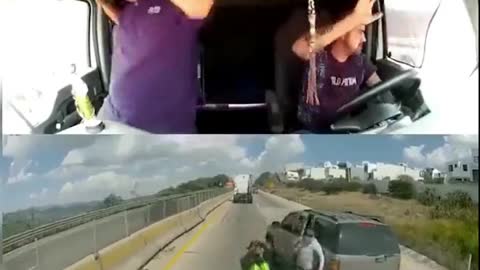 Armed Robbers Highjack Truck at Gunpoint on Mexican Highway