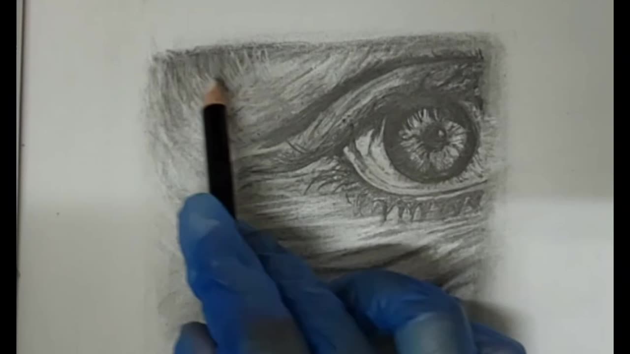 Hyperrealistic eye sketch