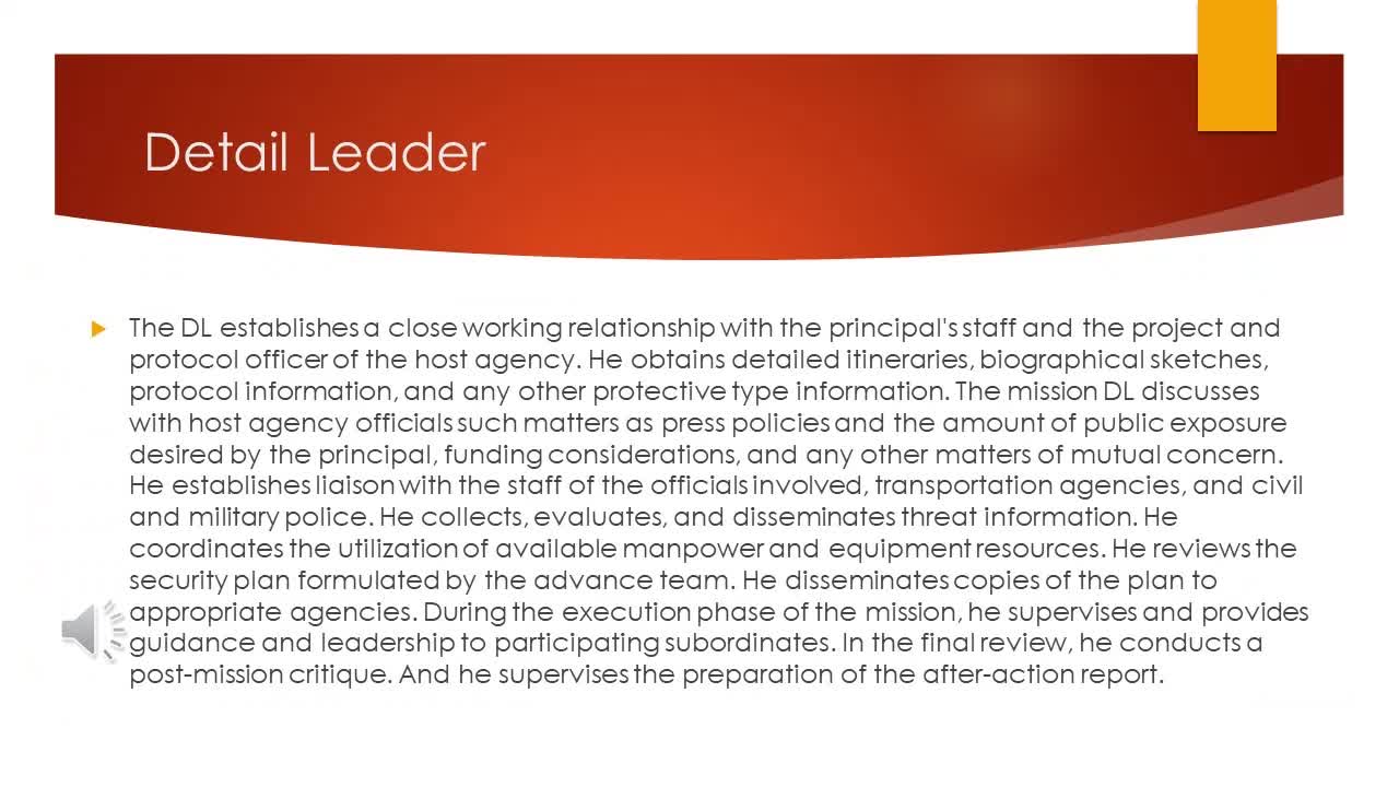 Executive Protection Intro ( 2 of 2)