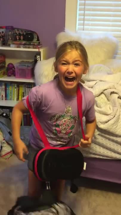 Adorable girl meets kitten for the first time and cries tears of pure joy!!