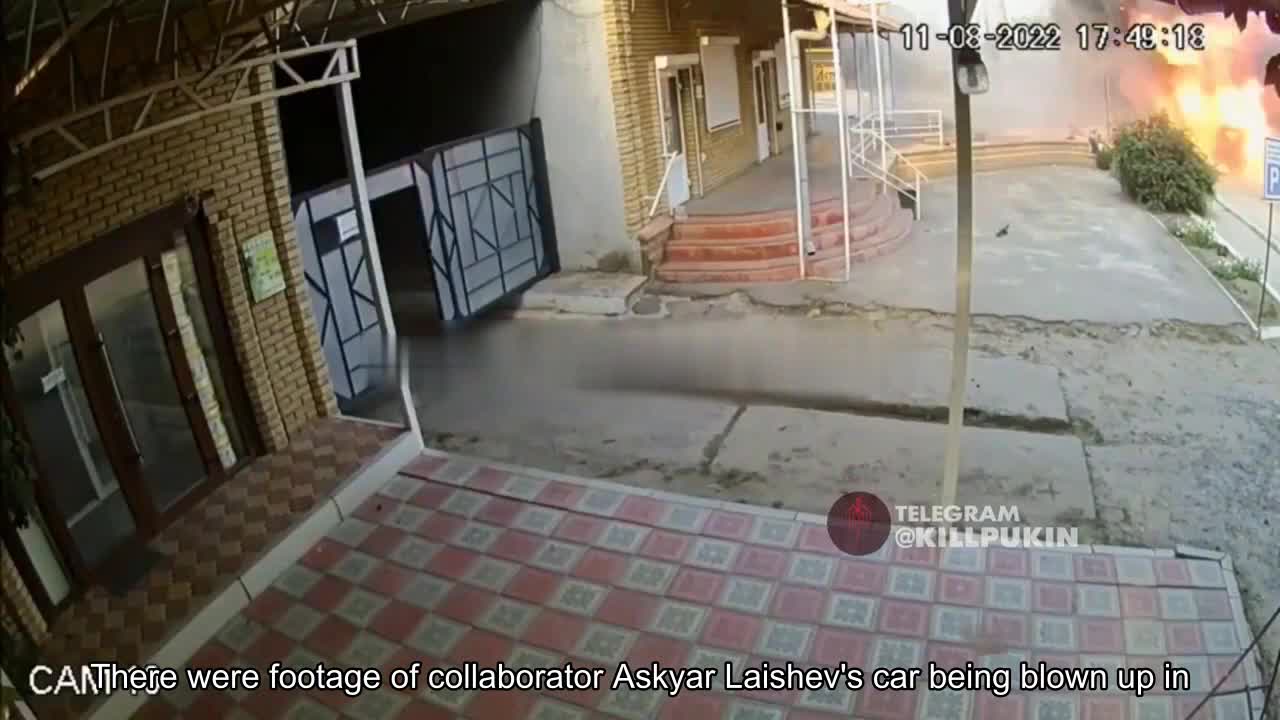 Footage of the car bombing of collaborator Askyar Laishev in Starobelsk appeared. The explosion oc