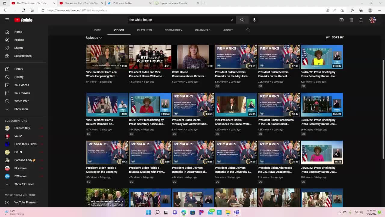 Bots On YouTube TheWhiteHouse