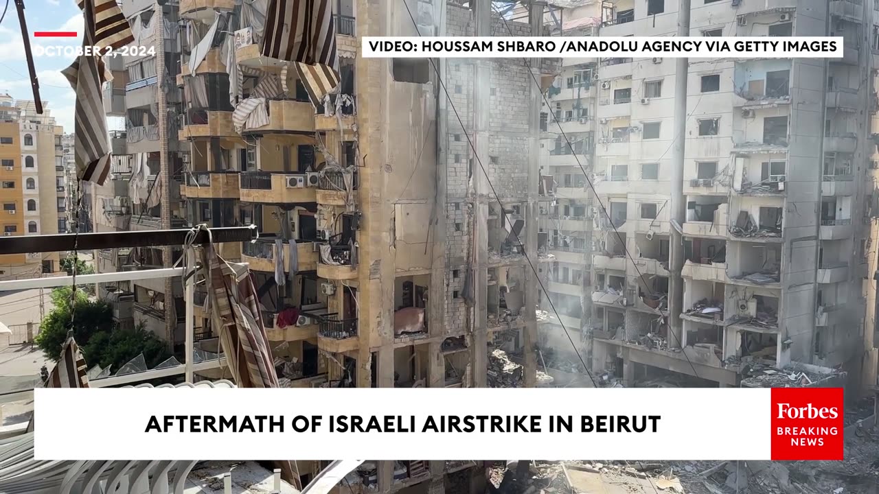 Israeli Airstrike In Beirut Causes Massive Damage