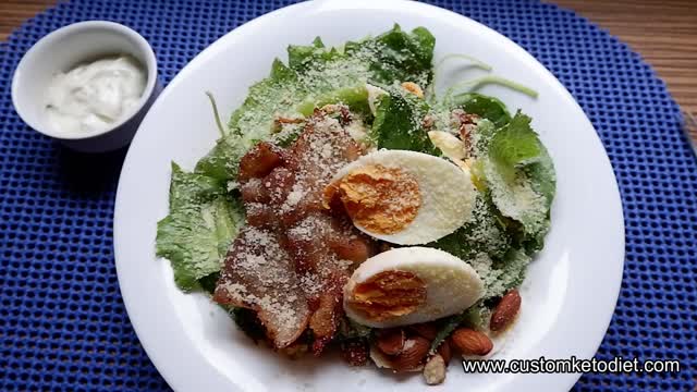 Keto Recipes - Keto Bacon Salad With Ranch Dressing - Keto Diet