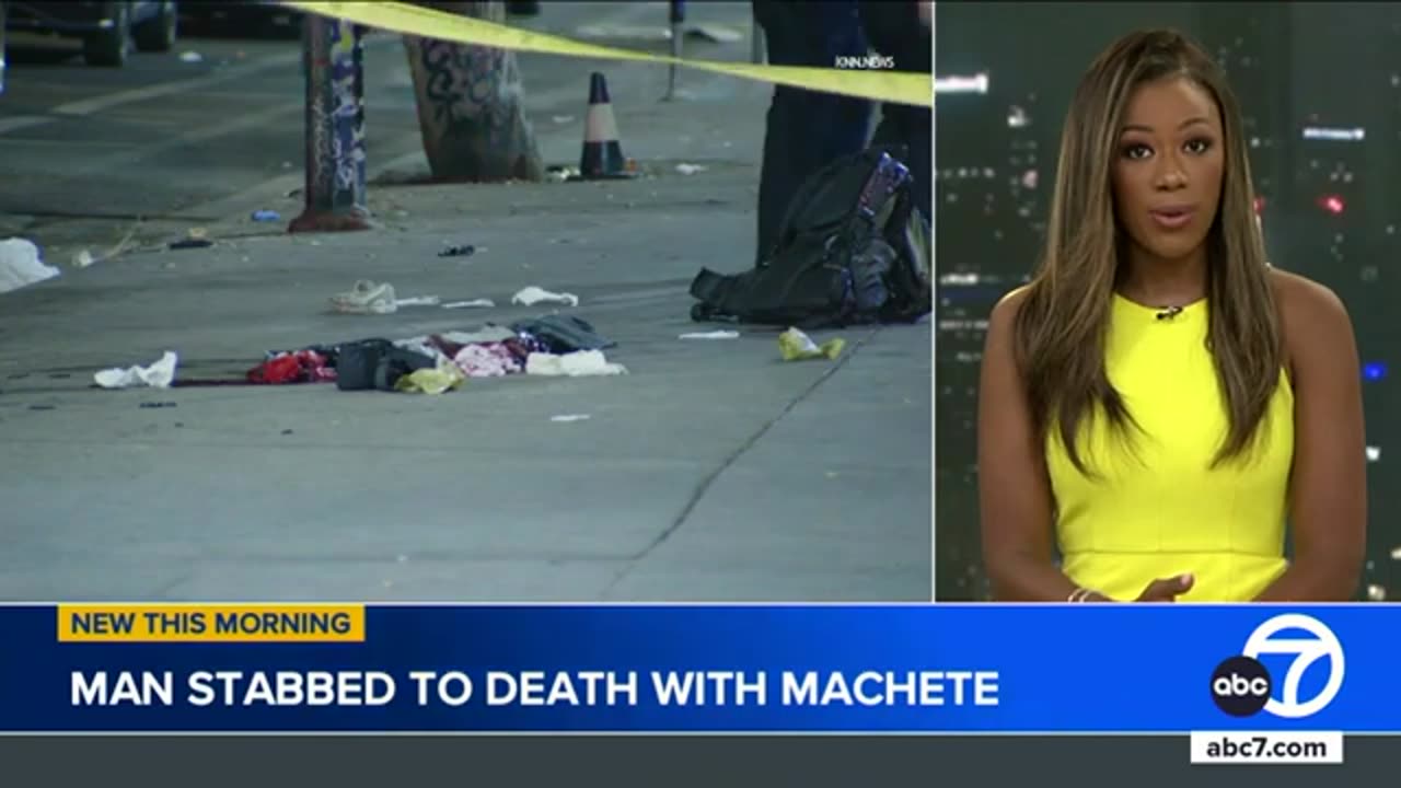 Machete attack leaves man dead after argument in downtown Los Angeles