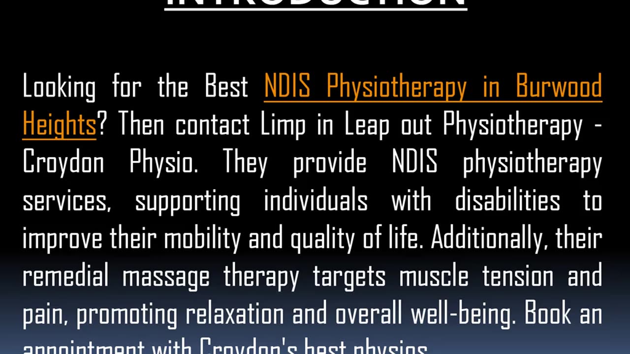 Best NDIS Physiotherapy in Burwood Heights