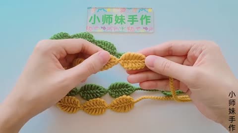 Crochet different leaves