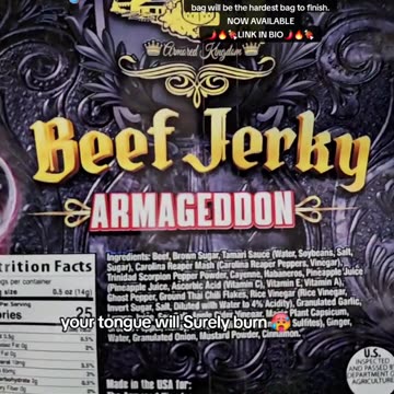 🔥🌶🔥🌶🔥 ARMORED KINGDOM ARMAGEDDON BEEF JERKY