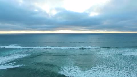 oastline Beach City Usa Sunset Aerial View