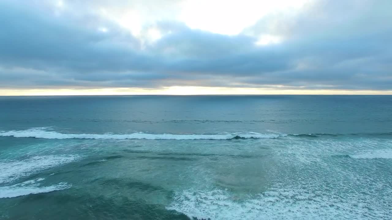 oastline Beach City Usa Sunset Aerial View