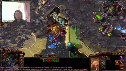 starcraft2 zvp on golden aura got mauled by zealots and wrap prism again..