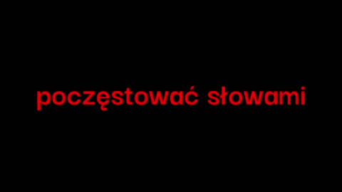 poczęstować słowami