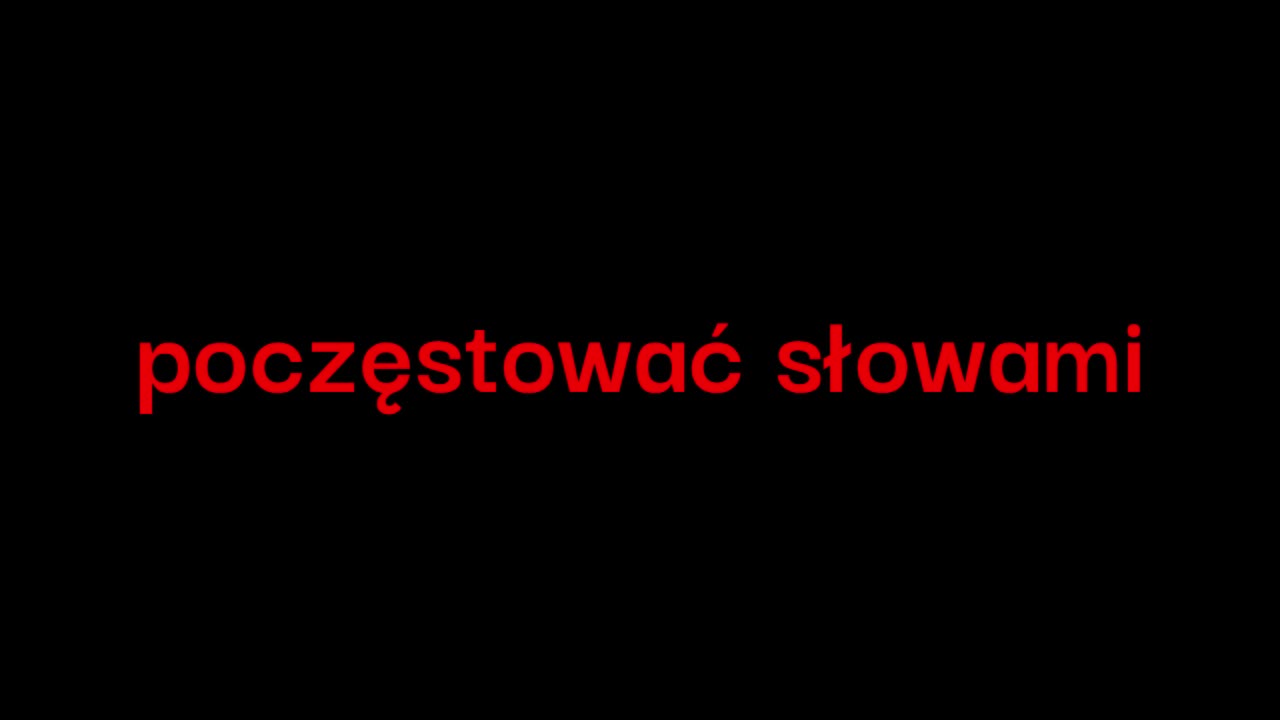 poczęstować słowami