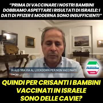 CRISANTI: "il nostro obiettivo è immunizzare gli 8 milioni di bambini"