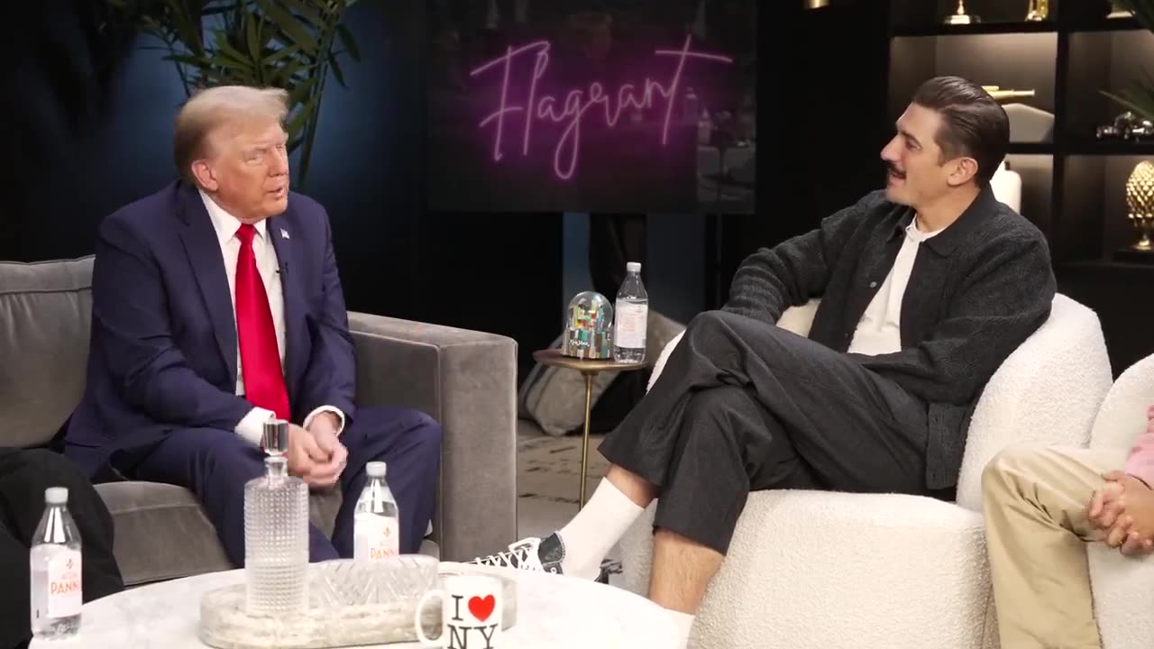 Trump Makes Liberal Podcast Host Laugh with Biden Jokes