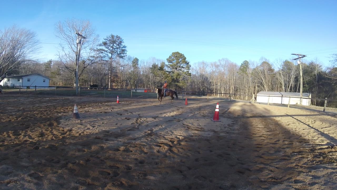 Part Time Cowboy with Cody riding "circles within a circle"