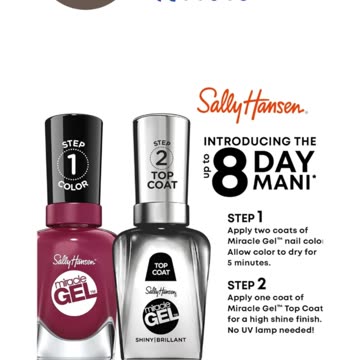 Sally Hansen Miracle Gel™, Shiny Top Coat, Long Lasting, Gel-Like Formula