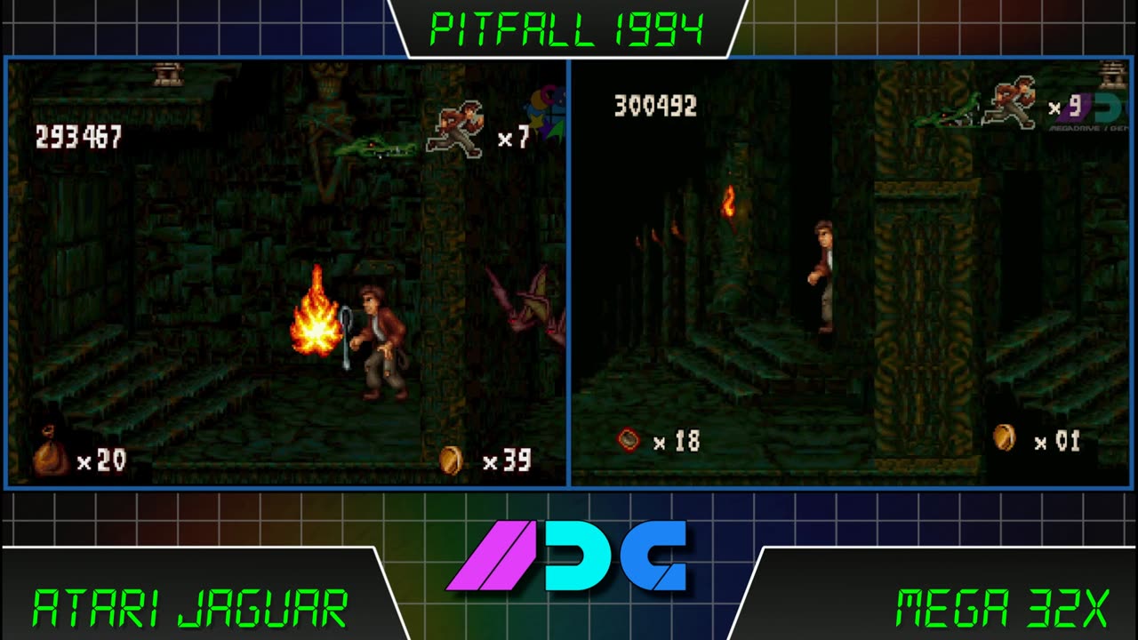 Pitfall: The Mayan Adventure - Atari Jaguar #Vs Mega Drive #LongPlay #Comparison